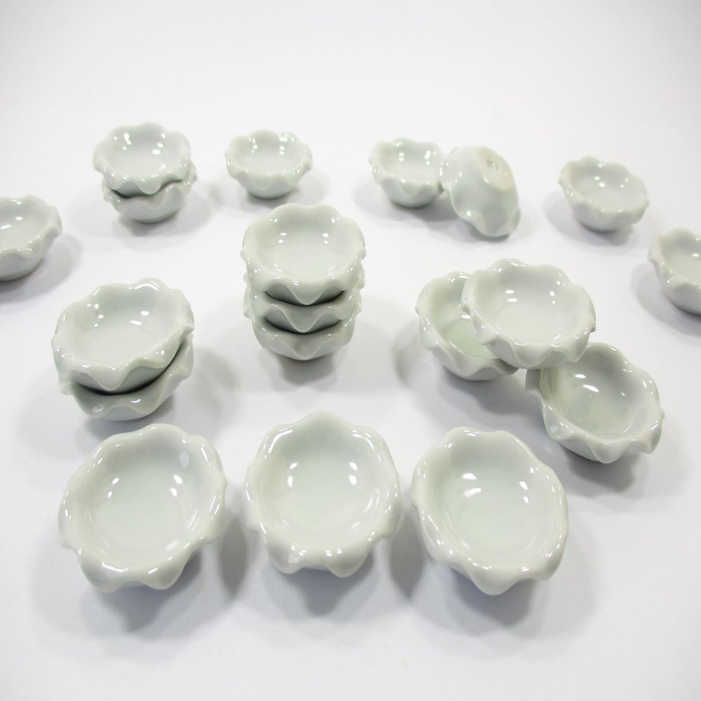 10x25 mm White Salad/Ice Cream Bowl Dollhouse Miniatures Ceramic Deco 10079