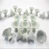 10 White Ceramic Ice Cream Scalloped Cups Dollhouse Miniature Ceramic 10081 view 1