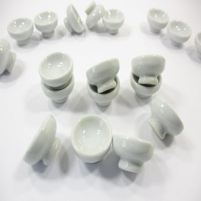 10 White Fruit Salad Ice Cream Bowls Dollhouse Miniature Ceramic Food 10082