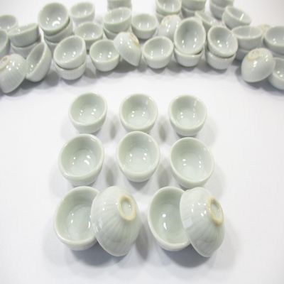 10x18 mm New Kitchen Ware White Bowls Dolls House Miniatures Ceramic 10591
