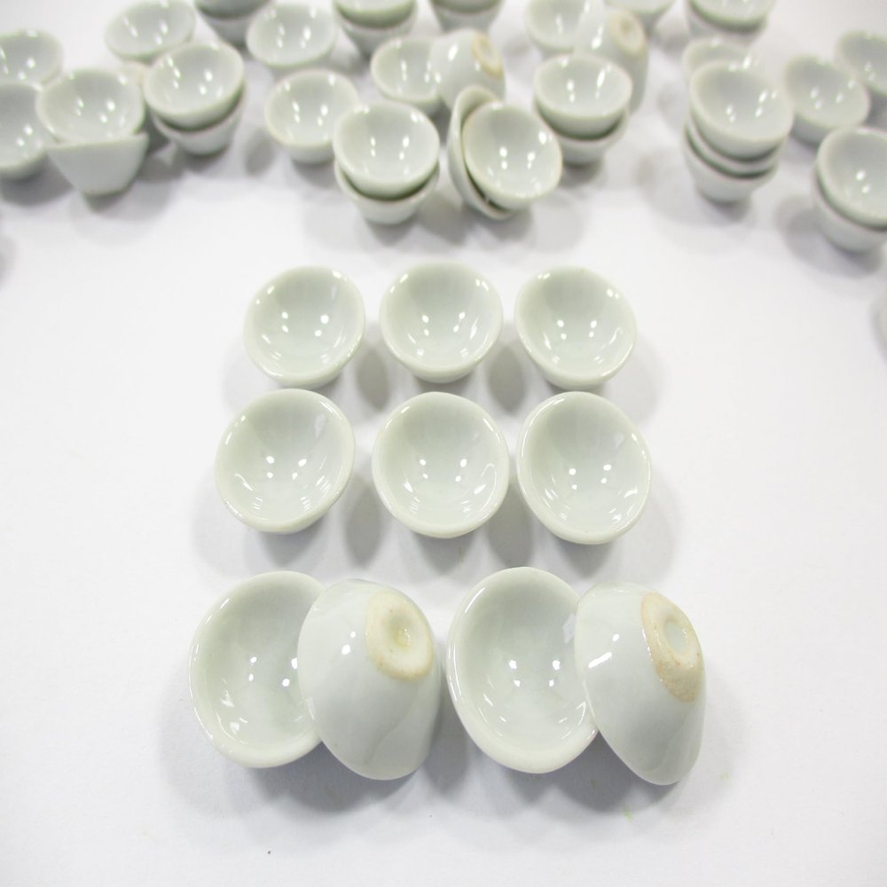 10x15 mm Kitchen ware White Bowl Dollhouse Miniatures Ceramic Supply 10597