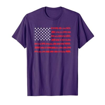 American Flag Railroad Train Conductor T-Shirt T-Shirt