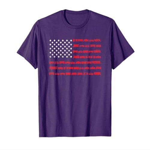 American Flag Railroad Train Conductor T-Shirt T-Shirt