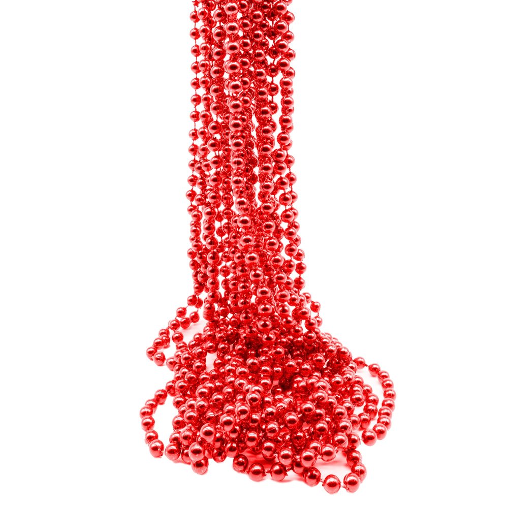 Windy City Novelties 12-Pack - 33" 7mm Mardi Gras Bead Necklaces in Vibrant Colors for Mardi Gras and St. Patricks Day Celebrations