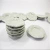 6 White Octagonal Plate Dish Art Dollhouse Miniatures Kitchenware Ceramic 1:6 10684 view 4
