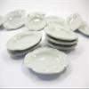 6 White 35mm Oval Large Plate Tray Dish Dollhouse Miniature 1:6 10685 view 2