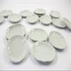 30x37mm of 6 Leaf White Plate Dish Dollhouse Miniatures Kitchen Ceramic 10686 view 3