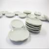30x37mm of 6 Leaf White Plate Dish Dollhouse Miniatures Kitchen Ceramic 10686 view 4
