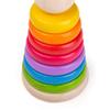 Bigjigs Toys, My First Rainbow Wooden Stacking Toy, Baby Toddler Toys, Colourful Ring Stacker, for 1 Year Olds view 2