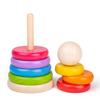Bigjigs Toys, My First Rainbow Wooden Stacking Toy, Baby Toddler Toys, Colourful Ring Stacker, for 1 Year Olds view 3