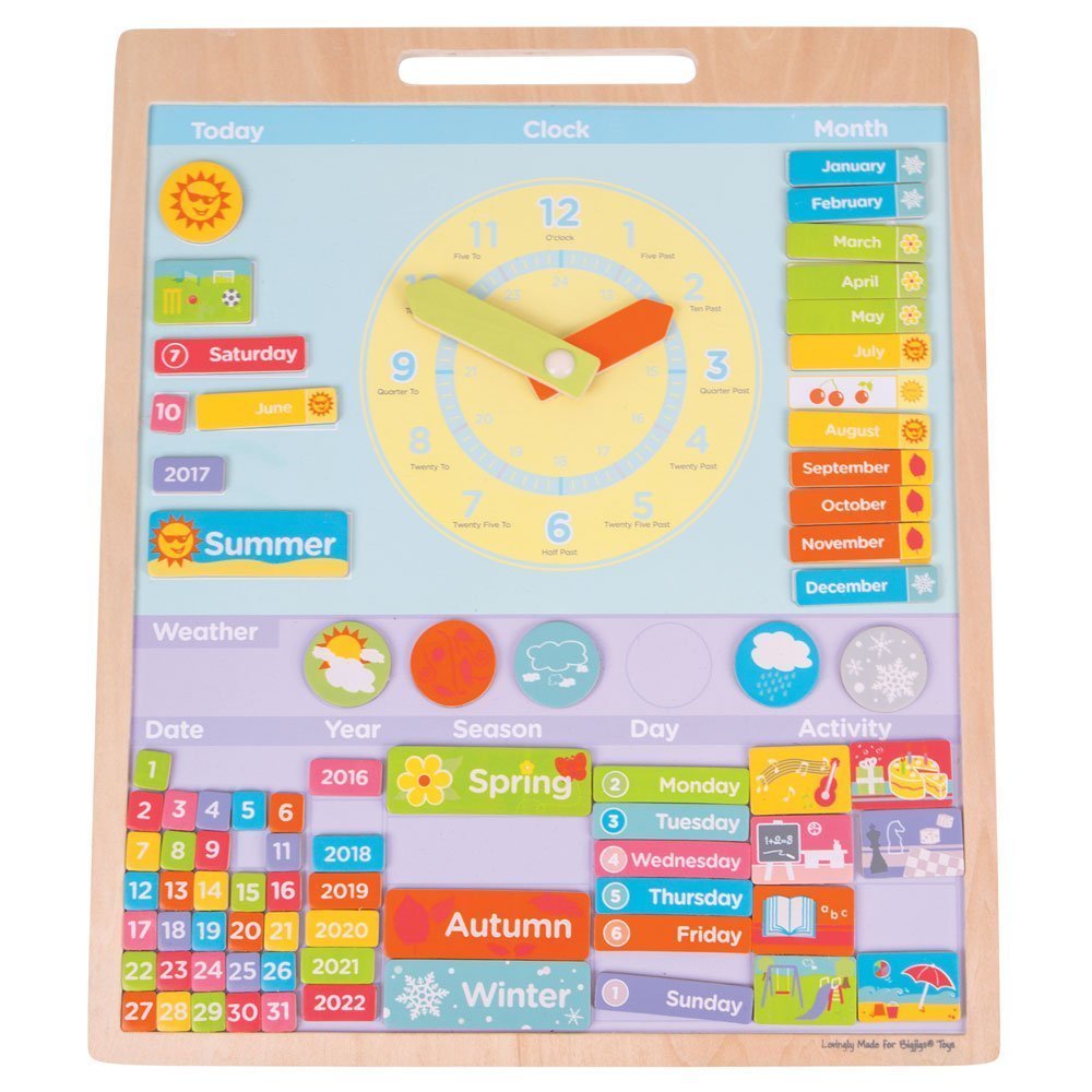 Bigjigs Toys Educational Wooden Magnetic Weather Board