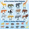24Pcs Safari & Zoo Animals Figures, Realistic Plastic Animal Toys Set for Kids 1 2 3, Educational Jungle Animals Figures Playset, Party Supplies Birthday Gifts for Toddlers Boys Girls view 4