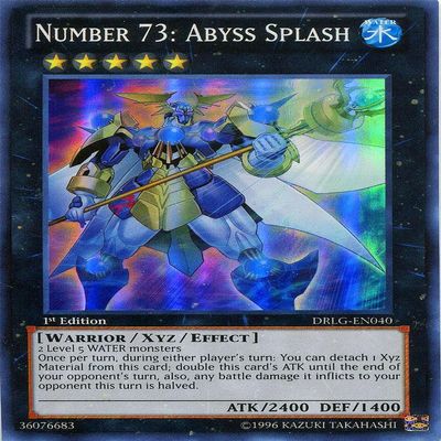 YU-GI-OH! - Number 73: Abyss Splash (DRLG-EN040) - Dragons of Legend - 1st Edition - Super Rare