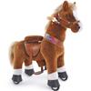 PonyCycle Riding Horse Toy with Brake, Sound Mechanical Pony Classic Model U Brown Giddy up Pony Plush Walking Animal Size 3 for Age 3-4 Years - Ux324 view 1