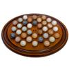 Arolly Wood Finished Solitaire Board Game with 36 Natural Balls view 1