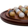 Arolly Wood Finished Solitaire Board Game with 36 Natural Balls view 2