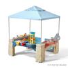 Step2 All Around Playtime Patio with Canopy Playset  Shaded Outdoor Playhouse for Kids with Realistic, Interactive Features, Room for Multiple Toddlers to Play  Dimensions: 60" H x 47.5" W x 47.5" D view 3
