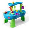 Step2 Rain Showers Splash Pond Water Table, Kids Water and Sand Activity Sensory Playset, Summer Outdoor Toys, 13 Piece Water Toy Accessories, For Toddlers 1.5+ Years Old, Blue & Green view 1