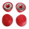 Quadrapoint Hub Cap compatible with Popular Red Wagon Brand Plastic & Folding Wagons 7/16" RED (NOT for Wood or Steel Wagons) view 1