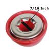 Quadrapoint Hub Cap compatible with Popular Red Wagon Brand Plastic & Folding Wagons 7/16" RED (NOT for Wood or Steel Wagons) view 2