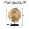 Waypoint Geographic Little Journey Globe, 10" Illuminated Antique Ocean-Style World Globe, Up-to-Date Globe, Durable Design, Reference Globe, Complements Any Home or Office Decor view 3