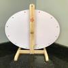 CHWAREHOUSE WOODWELL 20-Inch DIY Dry Erase Spin Wheel, 12 Slots with Wood Design for Desktop Kids Carnival Prize Wheel Game and DIY Editable Spin Wheel Design Markers and Eraser Included view 2