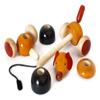 Handmade Wooden Bead & Pull Toy Dog Made Using Natural Colors for Toddlers 3 Years Old and up, Helps in Early Education and Development | BOVOW by Maya Organic (RED) view 3