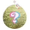 APINATA4U 20" Gold Egg Pinata with Question Mark Accent - Perfect for Easter Theme Party and Gender Reveal Celebrations - Add Sparkle to Your Easter Sunday Festivities! view 1