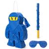 APINATA4U 17.5" Blue Color Ninja Pinata Ninja Party Supplies Ninja Themed Birthday Party Ninja Photo Prop Ninja Party Decorations view 1