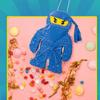 APINATA4U 17.5" Blue Color Ninja Pinata Ninja Party Supplies Ninja Themed Birthday Party Ninja Photo Prop Ninja Party Decorations view 3