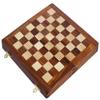 Magnetic Travel Chess Board Set - Classic Wood Staunton 7 X 7 Inch Pocket Chess Set with Folding Game Board Handmade in Fine Rosewood view 4
