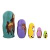 BestPysanky Set of 5 Horses Wooden Nesting Dolls 6 Inches view 2