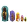 BestPysanky Set of 5 Horses Wooden Nesting Dolls 6 Inches view 3