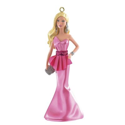 1 X The Barbie Look Red Carpet Barbie 2nd in Series 2014 Carlton Heirloom Orn...