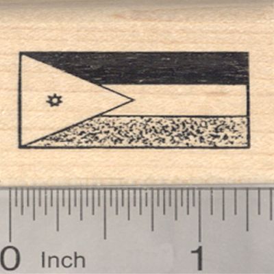 Flag of Jordan Rubber Stamp