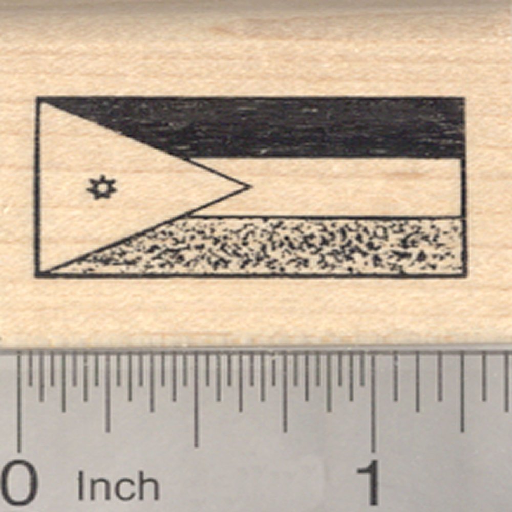 Flag of Jordan Rubber Stamp