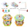 LAVIEVERT 9-in-1 Wooden Play Cube Activity Center Multifunctional Bead Maze Shape Sorter Educational Toys Game for Toddlers & Kids view 4