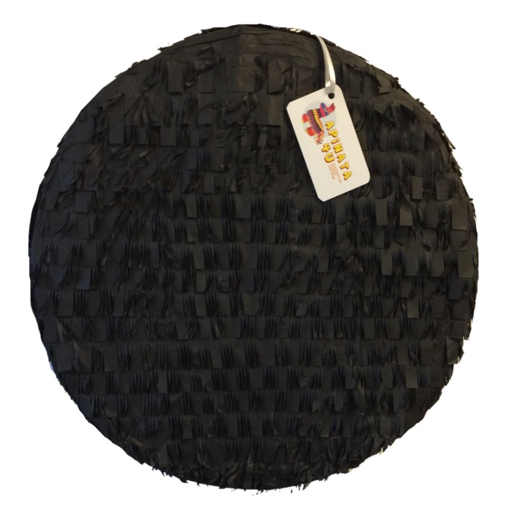 APINATA4U 16" Blank Canvas Piata in Sleek Black - Craft Your Own Piata Masterpiece with Style! Great for DIY Round