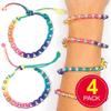 Baker Ross Neon Rainbow Bead Bracelet (Pack of 4) Great Party Favors, Bag Stuffers, Fun or Gift! view 2