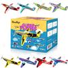 JOYGOGO 32 Pack Glider Planes,8" Long Flying Glider Plane,8 Different Designs,Easy Assembly,Durable Quality-Kids Party Favors for Valentines Airplanes,Birthday Party, Carnival Prizes view 1