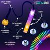 UltraPoi HelixPoi Set w/LED Knob Handles - 70+ Color Modes - LED Poi Glow Stick Lights w/Soft Durable Cases & Adjustable Leashes - Ideal Flow Arts for Music, Festivals, Parties & Raves view 3