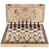 Amerous Chess Set, 12"x12" Folding Wooden Standard Travel International Chess Board Game Set with Magnetic Crafted Pieces For 2 Players view 1