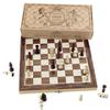 Amerous Chess Set, 12"x12" Folding Wooden Standard Travel International Chess Board Game Set with Magnetic Crafted Pieces For 2 Players view 2