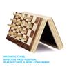 Amerous Chess Set, 12"x12" Folding Wooden Standard Travel International Chess Board Game Set with Magnetic Crafted Pieces For 2 Players view 4