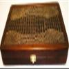 20" Backgammon Board Game Set, Wood & Crocodile Leather, Pieces & Dices view 2