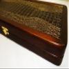20" Backgammon Board Game Set, Wood & Crocodile Leather, Pieces & Dices view 3