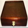 12" Backgammon Board Game Set, Wood & Crocodile Leather, Pieces & Dices view 4