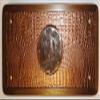 16" Backgammon Board Game Set Ship, Wood & Crocodile Leather, Pieces & Dices view 4