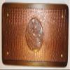 16" Backgammon Board Game Set Eagle, Wood & Crocodile Leather, Pieces & Dices view 4