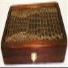 15" Backgammon Board Game Set, Wood & Crocodile Leather, Pieces & Dices view 2